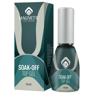 MAGNETIC Nail Design<br>Soak Off Top Gel<br>טופ ג'ל לברק גבוה