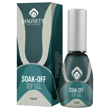 MAGNETIC Nail Design<br>Soak Off Top Gel<br>טופ ג'ל לברק גבוה