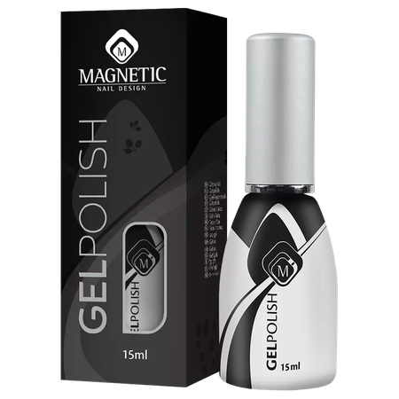 Magnetic Nail Design<br>Gelpolish Striper White<br>לק ג'ל לבן לפרנץ' עם מכחול דק