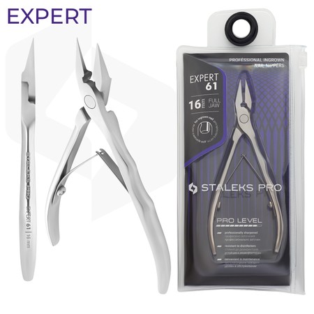 צבתית לציפורן חודרנית NE-61/16 להב 16 מ"מ | Staleks Pro Expert