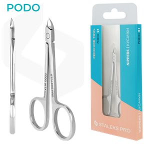 צבתית פודולוגיה בעיצוב מספריים לעור קשה ויבלות NP-21/7 להב 7 מ"מ | Staleks Pro PODO