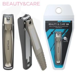 קוצץ ציפורניים גדול KBC-50 עם מיכל איסוף וזוג פצירות | Staleks Pro Beauty&Care