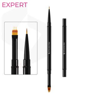 מכחול דו-צדדי NBE-01/07 (מכחול ליינר \ מכחול גרדיאנט) | Staleks Pro EXPERT Double-ended Brush 01/07