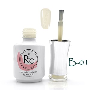 בסיס עם צבע B01 - גוון לבן חלבי חצי שקוף | Rio Gel Polish