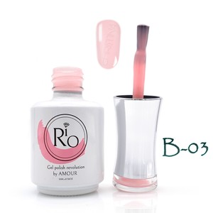 בסיס עם צבע B03 - גוון ורוד בוהק | Rio Gel Polish