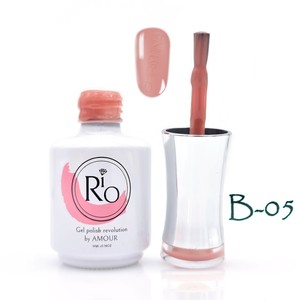 בסיס עם צבע B05 - גוון ניוד חום חצי שקוף | Rio Gel Polish
