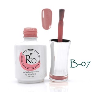 בסיס עם צבע B07 - גוון ניוד- ורוד חצי שקוף | Rio Gel Polish
