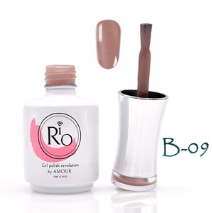 בסיס עם צבע B09 - גוון חום חצי שקוף | Rio Gel Polish