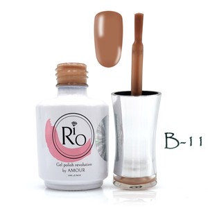 בסיס עם צבע B11 - גוון ניוד חום בהיר חצי שקוף | Rio Gel Polish