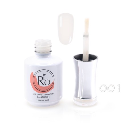 לק ג'ל ריו מספר 001 - גוון לבן-שמנת חלבי | Rio Gel Polish