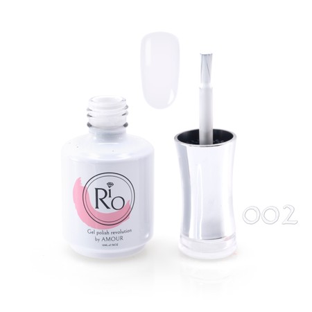 לק ג'ל ריו מספר 002 - גוון לבן אטום | Rio Gel Polish