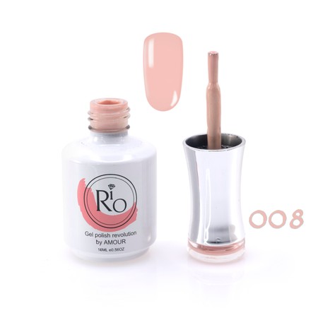 לק ג'ל ריו מספר 008 - גוון ניוד ורוד גוף | Rio Gel Polish