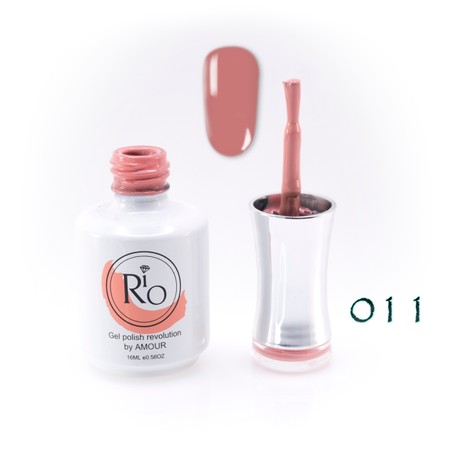 לק ג'ל ריו מספר 011 - גוון ניוד-חום ורוד | Rio Gel Polish