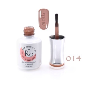 לק ג'ל ריו מספר 014 - גוון חום שקוף | Rio Gel Polish