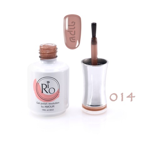 לק ג'ל ריו מספר 014 - גוון חום שקוף | Rio Gel Polish