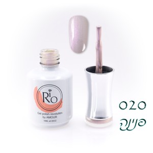 לק ג'ל ריו מספר 020 - גוון ורוד עם אפקט פנינה | Rio Gel Polish
