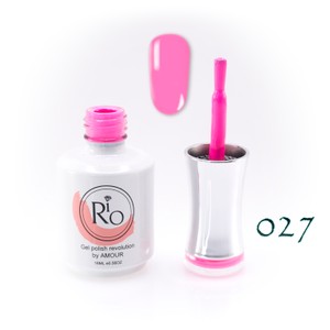 לק ג'ל ריו מספר 027 - גוון ורוד ניאון כהה | Rio Gel Polish