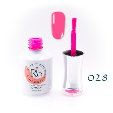 לק ג'ל ריו מספר 028 - גוון ורוד פוקסיה ניאון | Rio Gel Polish