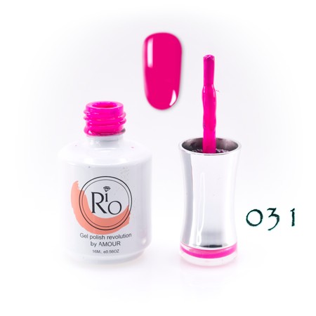 לק ג'ל ריו מספר 031 - גוון ורוד-סגול כהה ניאון | Rio Gel Polish