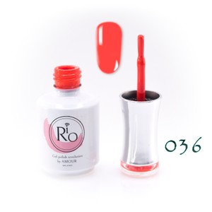 לק ג'ל ריו מספר 036 - גוון כתום-אדום | Rio Gel Polish