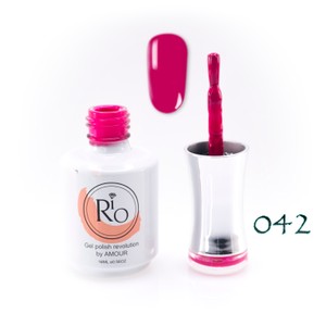 לק ג'ל ריו מספר 042 - גוון ורוד דובדבן בהיר | Rio Gel Polish