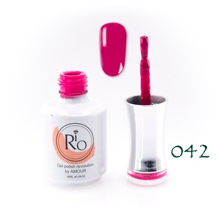 לק ג'ל ריו מספר 042 - גוון ורוד דובדבן בהיר | Rio Gel Polish