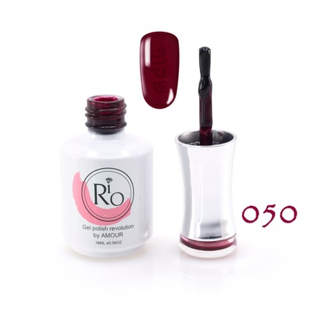 לק ג'ל ריו מספר 050 - גוון בורדו יין חצי שקוף | Rio Gel Polish