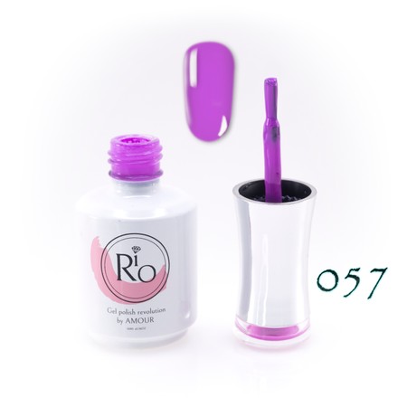 לק ג'ל ריו מספר 057 - גוון סגול-ורוד | Rio Gel Polish