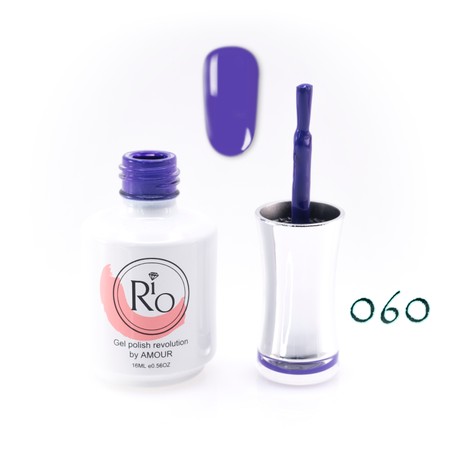 לק ג'ל ריו מספר 060 - גוון סגול-כחול כהה | Rio Gel Polish