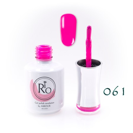 לק ג'ל ריו מספר 061 - גוון ורוד-סגול ניאון | Rio Gel Polish