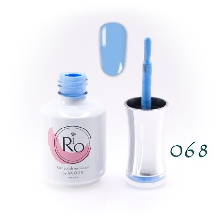 לק ג'ל ריו מספר 068 - גוון תכלת כהה | Rio Gel Polish