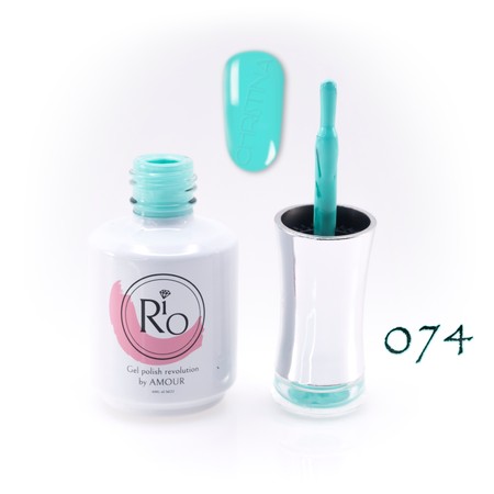 לק ג'ל ריו מספר 074 - גוון טורקיז בהיר | Rio Gel Polish