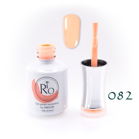 לק ג'ל ריו מספר 082 - גוון אפרסק ניאון | Rio Gel Polish
