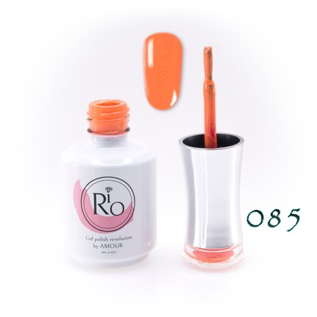 לק ג'ל ריו מספר 085 - גוון כתום-אפור | Rio Gel Polish