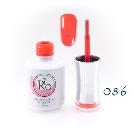לק ג'ל ריו מספר 086 - גוון כתום גזר | Rio Gel Polish