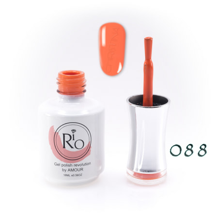 לק ג'ל ריו מספר 088 - גוון כתום גזר כהה | Rio Gel Polish