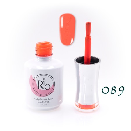 לק ג'ל ריו מספר 089 - גוון כתום ניאון כהה | Rio Gel Polish