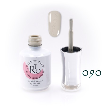 לק ג'ל ריו מספר 090 - גוון אפור-לבן | Rio Gel Polish