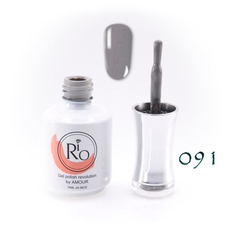 לק ג'ל ריו מספר 091 - גוון אפור בהיר | Rio Gel Polish