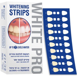 רצועות להלבנת שיניים ביתית – 28 יחידות | White Pro