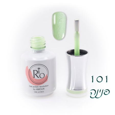 לק ג'ל ריו מספר 101 - גוון ירוק פנינה עדין | Rio Gel Polish