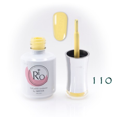 לק ג'ל ריו מספר 110 - גוון צהוב בננה כהה | Rio Gel Polish