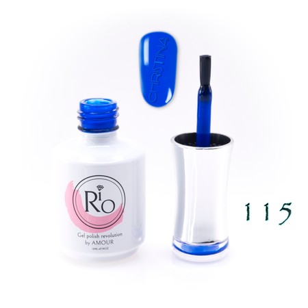 לק ג'ל ריו מספר 115 - גוון כחול רויאל שקוף | Rio Gel Polish