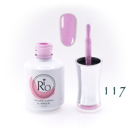 לק ג'ל ריו מספר 117 - גוון סגול-ורוד בהיר | Rio Gel Polish