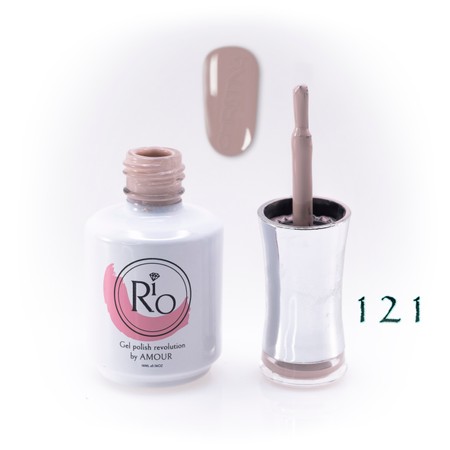 לק ג'ל ריו מספר 121 - גוון ניוד-חום אבן | Rio Gel Polish