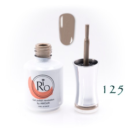 לק ג'ל ריו מספר 125 - גוון ניוד חום-ירוק | Rio Gel Polish