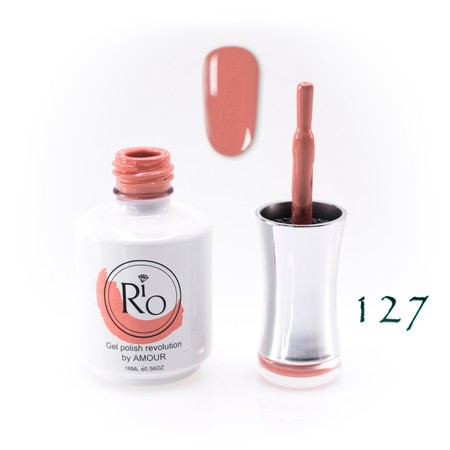 לק ג'ל ריו מספר 127 - גוון ניוד חום-כהה | Rio Gel Polish