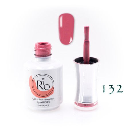 לק ג'ל ריו מספר 132 - גוון ורוד עתיק | Rio Gel Polish
