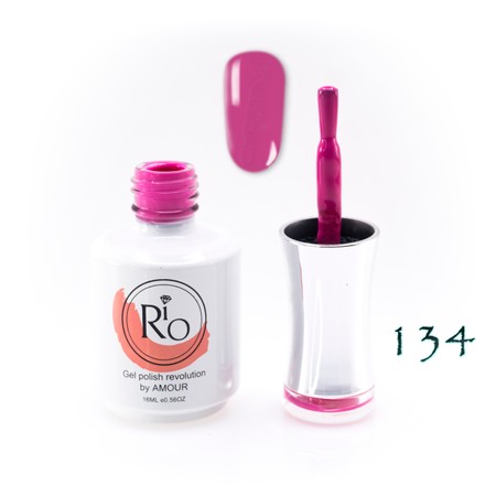 לק ג'ל ריו מספר 134 - גוון ורוד פוקסיה סתווי | Rio Gel Polish