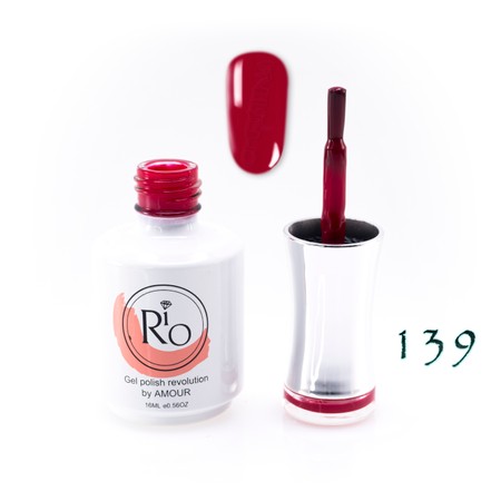 לק ג'ל ריו מספר 139 - גוון אדום ורוד כהה | Rio Gel Polish